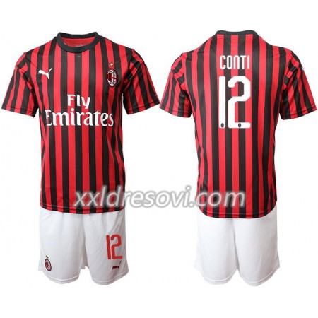 AC Milan CONTI 12 Domaći Dječji Komplet Dresovi za Nogomet 2019-2020 (+ kratke hlače)